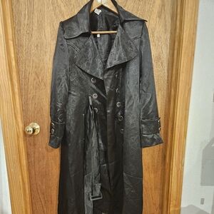 Black Trench Coat with Belt